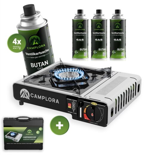 B-Ware Campingkocher 227g inkl. 4 Ventilgaskartuschen